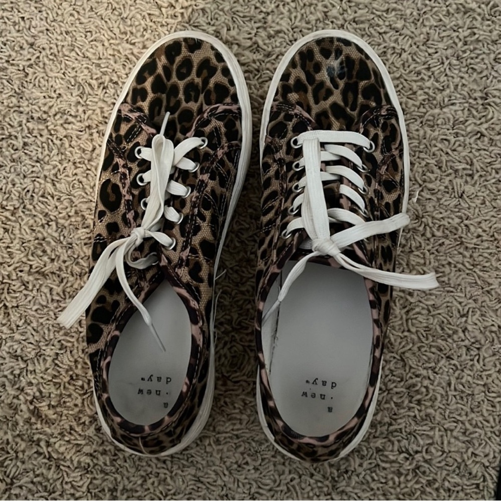 leopard wedge sneakers